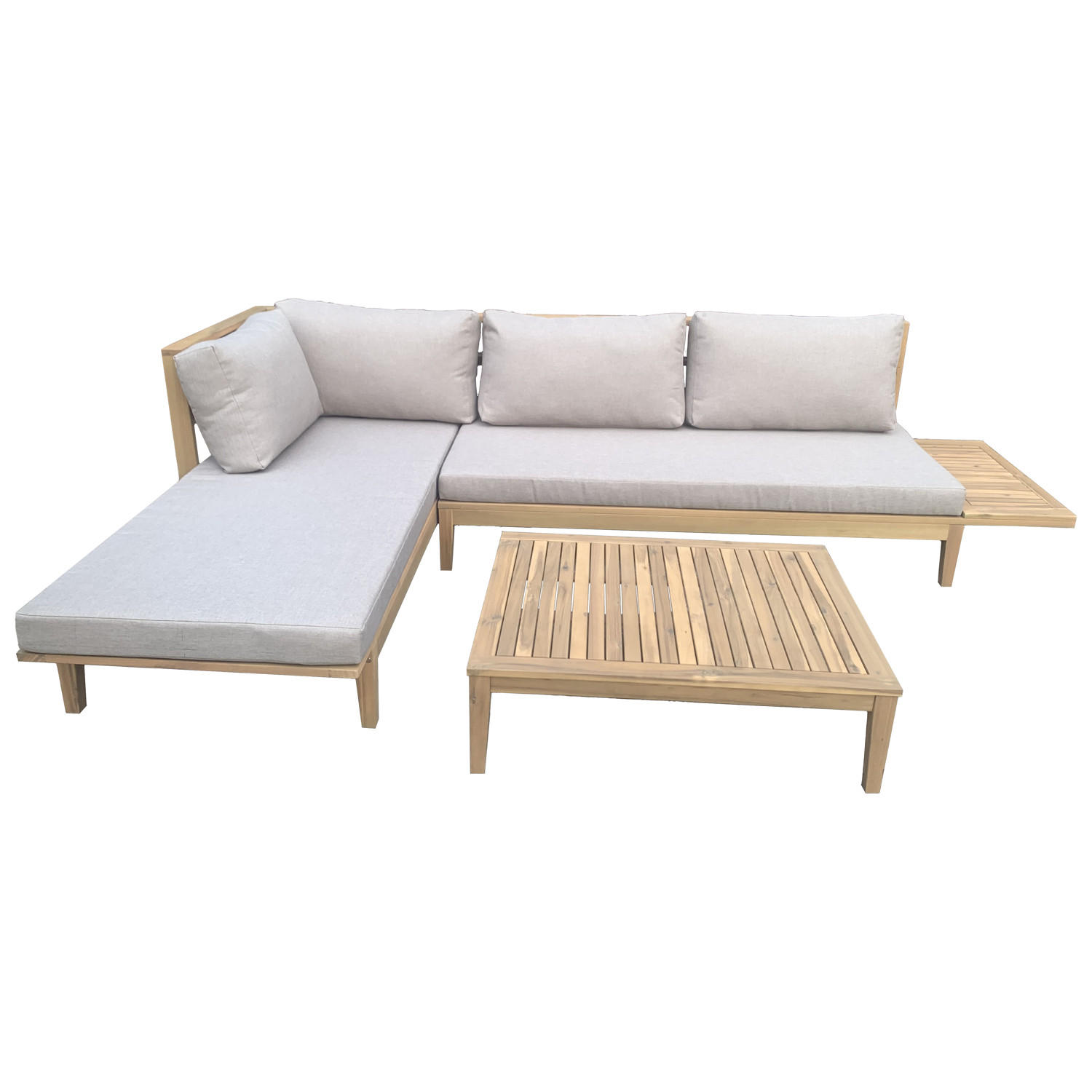 GARTENMÖBEL Pangkor Sand 4er-Set - Beige, Holz - Happy Garden