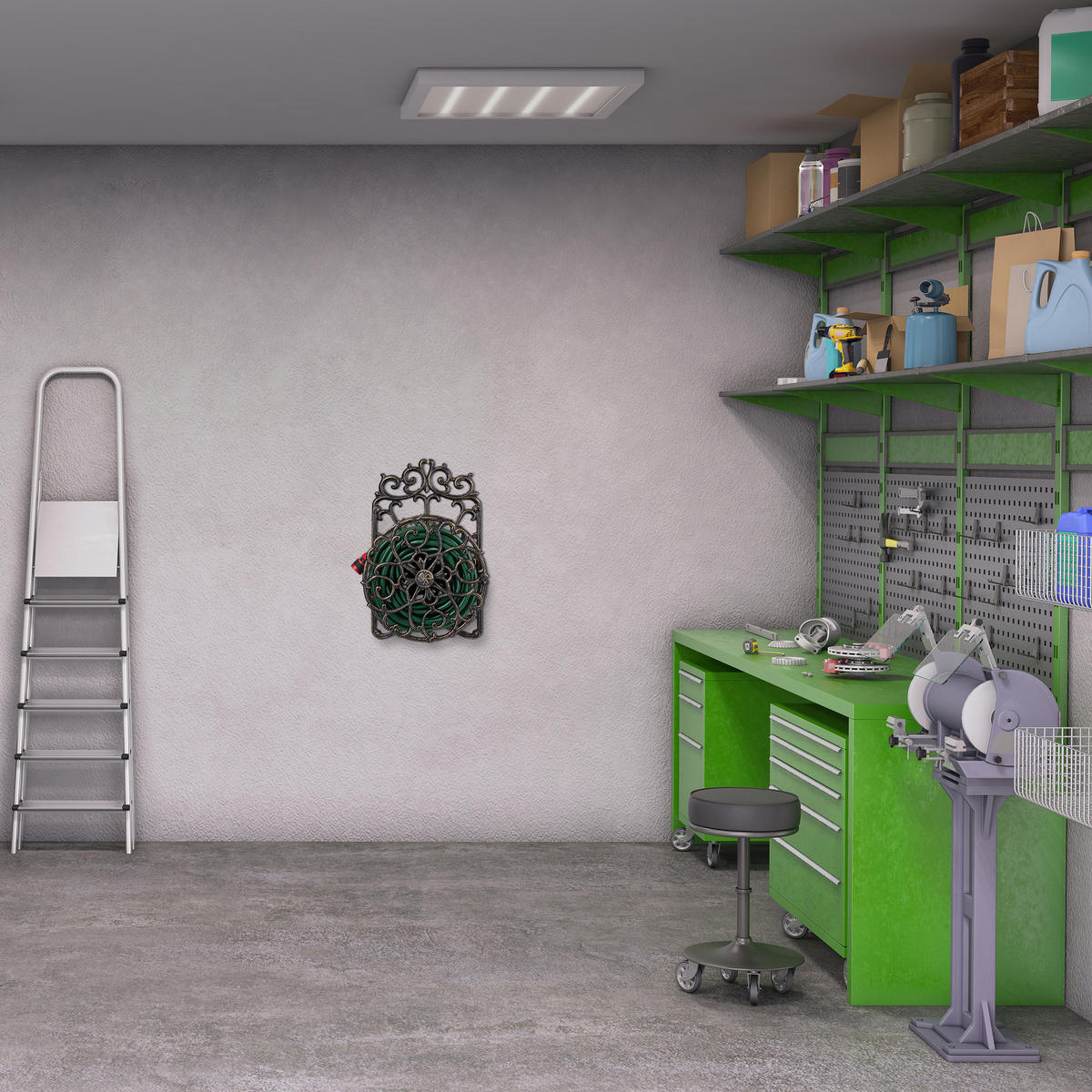 SCHLAUCHHALTER - Multicolor, Metall (33/52/31cm) - Relaxdays