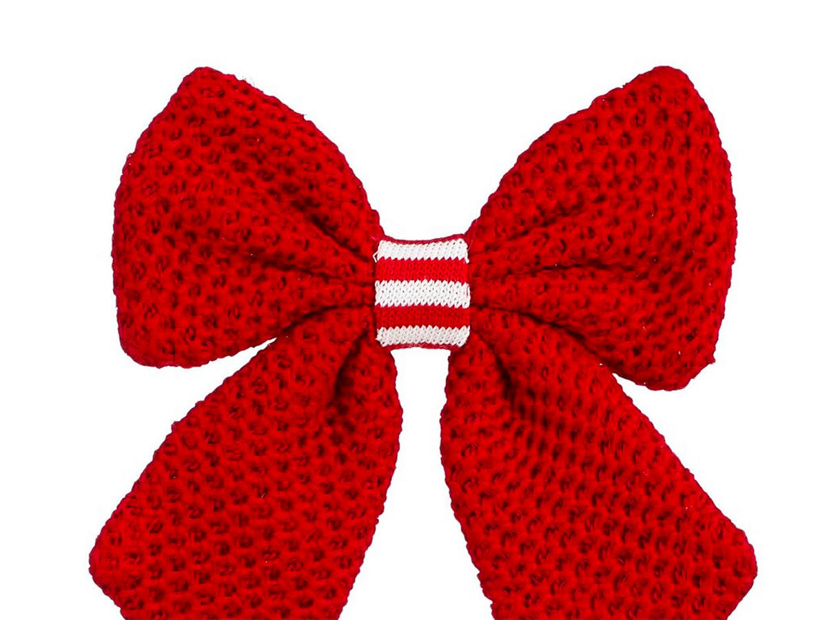 SCHLEIFE rot mit rot-weißer Mitte 20 cm - Rot/Weiß, Kunststoff/Textil (18/18/2cm) - LAALU