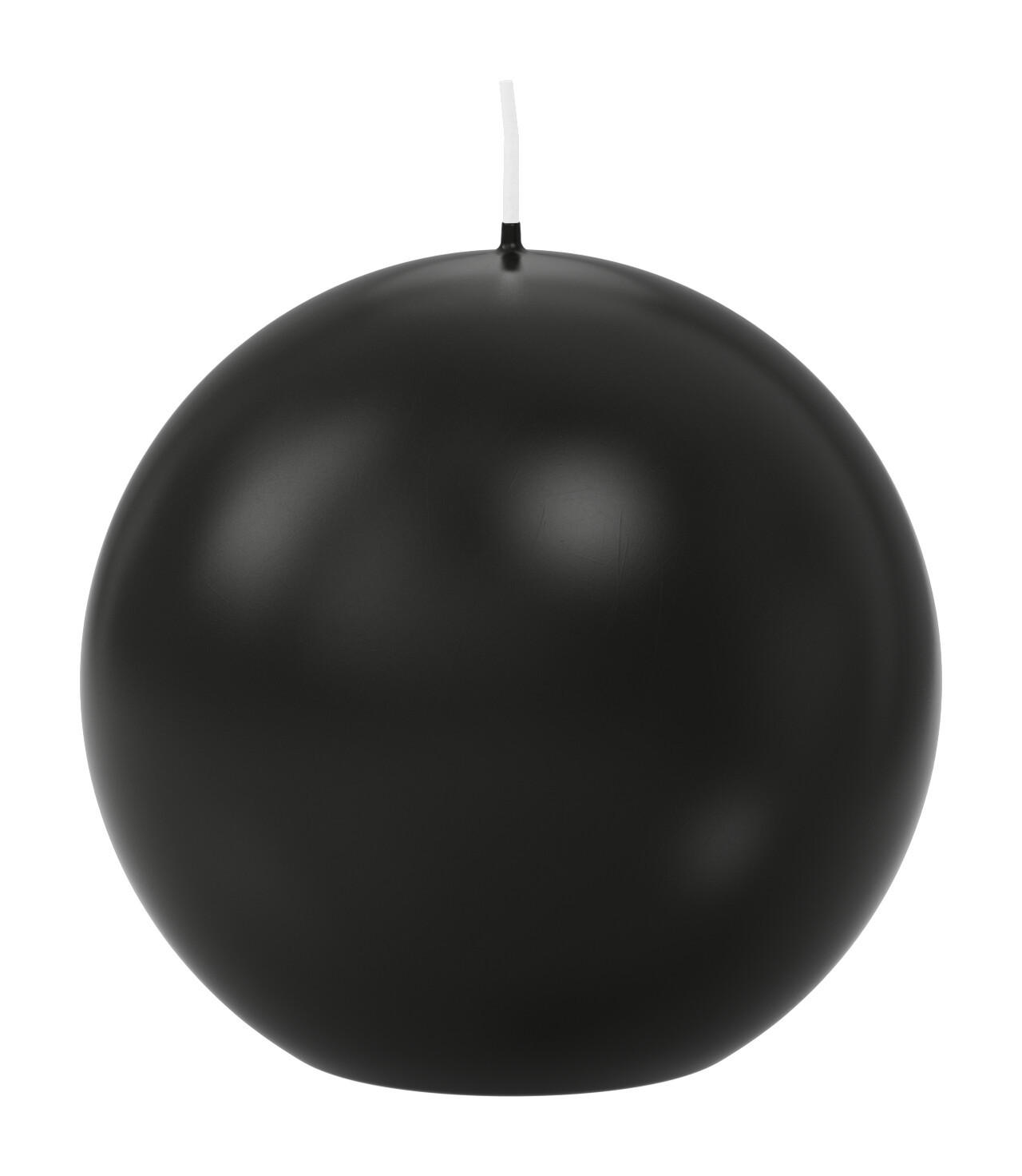 KUGELKERZEN Schwarz Ø 100 mm, 6 Stück - Schwarz, Paraffin (10/10/10cm) - Wiedemann Kerzen