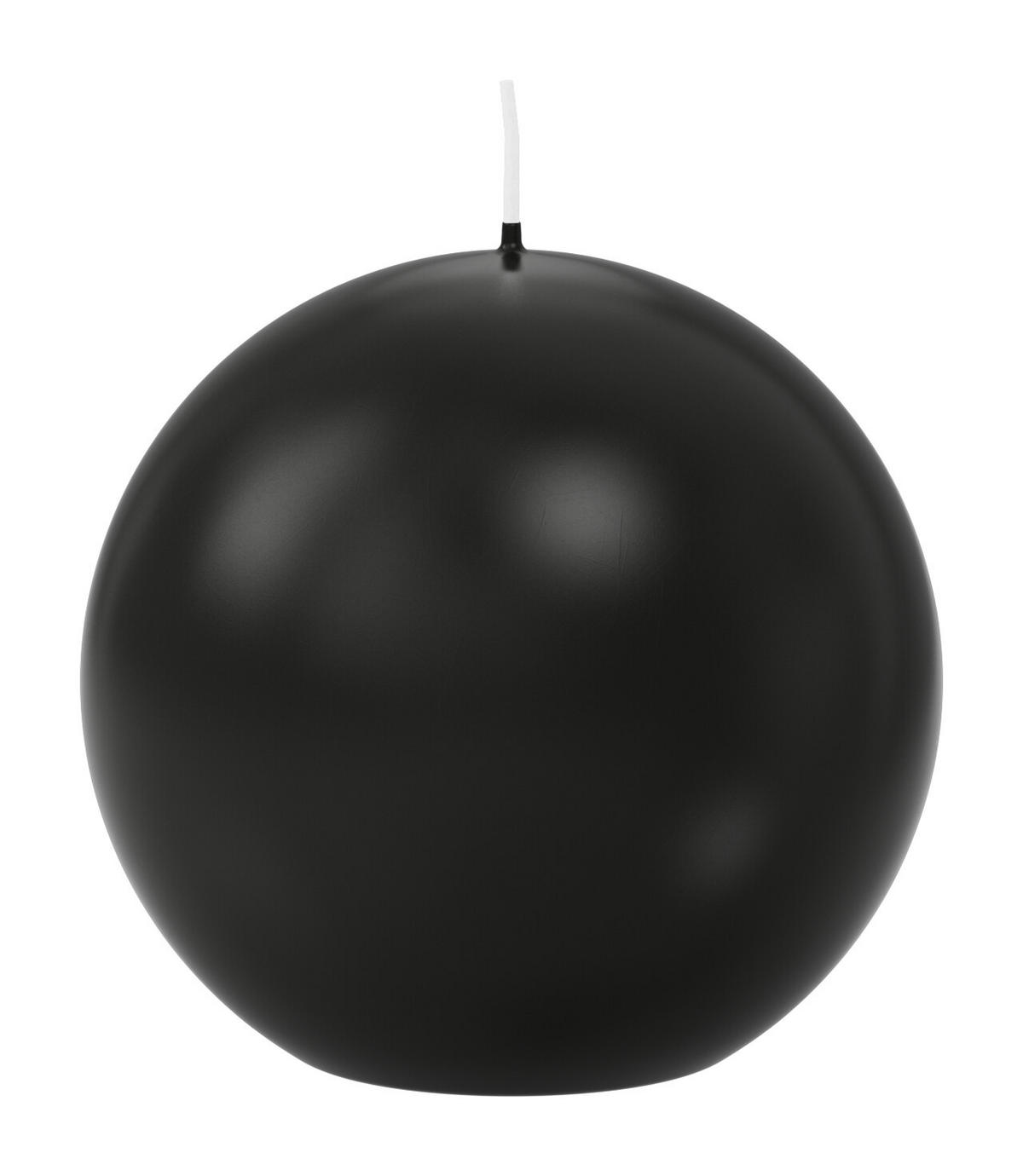 KUGELKERZEN Schwarz Ø 100 mm, 6 Stück - Schwarz, Paraffin (10/10/10cm) - Wiedemann Kerzen