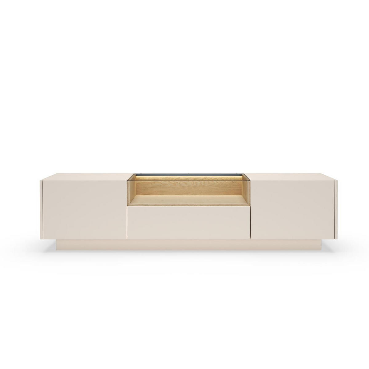 RTV-SCHRANK Kiro Beige 176, Lowboard mit LED - Beige, Holzwerkstoff (176/43/40cm) - Bettso