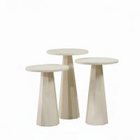 COUCHTISCH 3er-set H57/H52/H47 cm - Weiß, Holzwerkstoff (35/35/57cm) - Calicosy