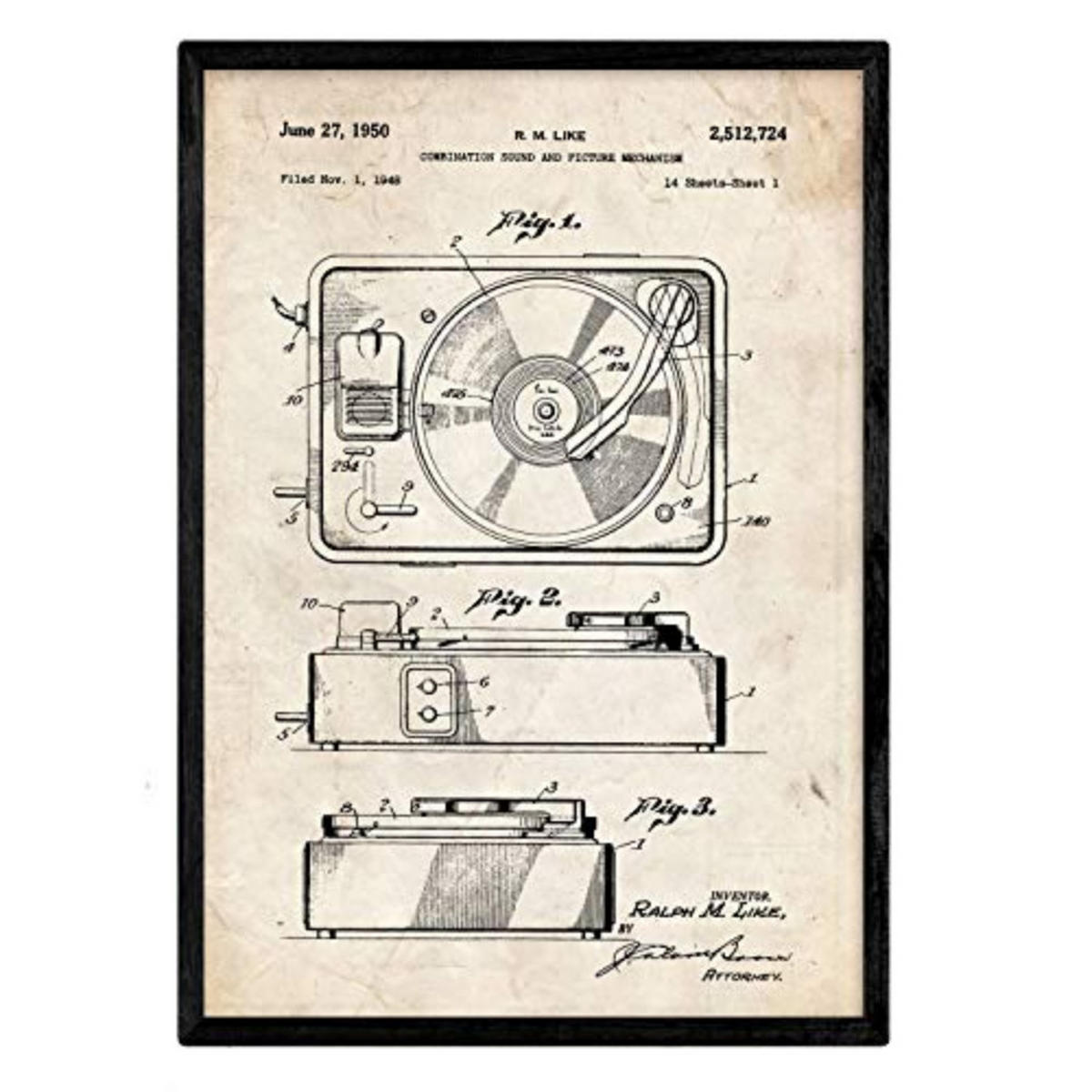 POSTER Ton & Bild Patent 3 A3 Rahmenlos - Klar, Papier (29.7/5/42cm) - Nacnic