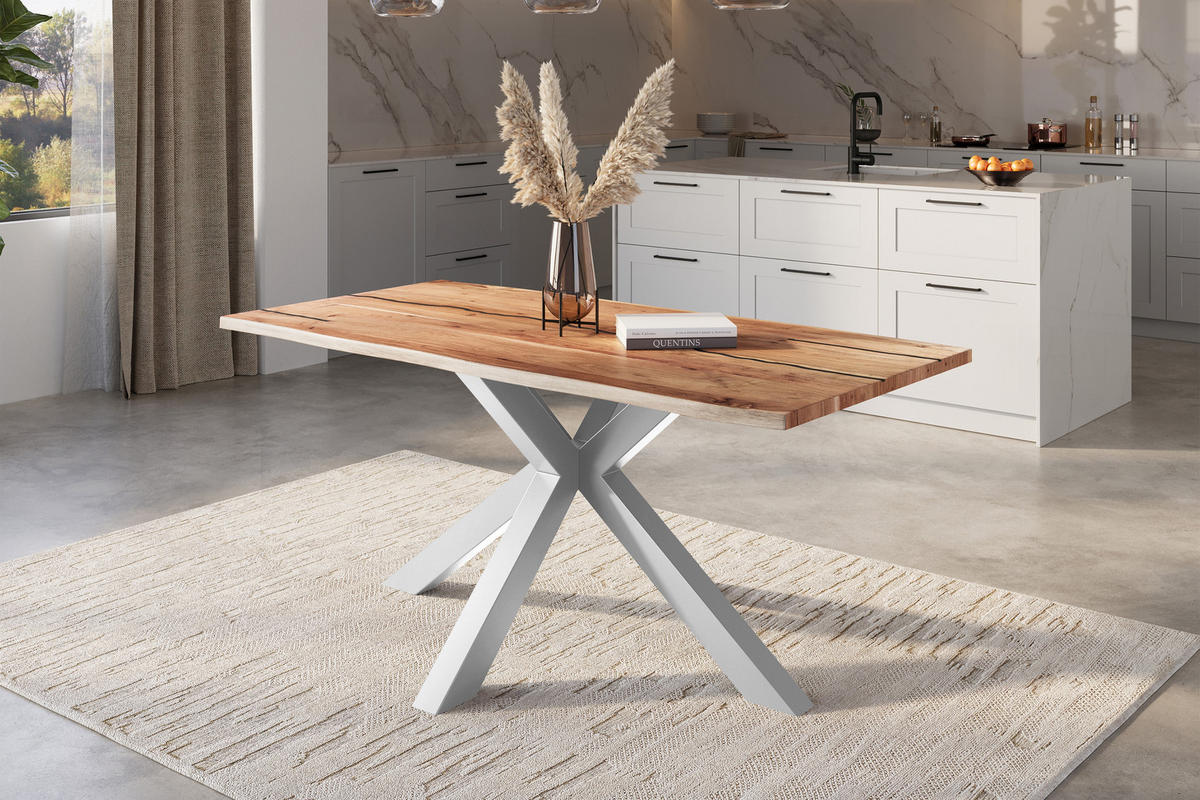 ESSTISCH POLLY - Beige/Naturfarben, Holz (80/120/77cm) - SAM