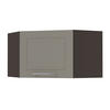 ECKHÄNGESCHRANK Kvantum W10/60/36 Beige Matt / Lava Matt 60 / 60 / 36cm - Dunkelgrau/Beige, Holz/Holzwerkstoff (60/36/60cm) - Feldmann-Wohnen
