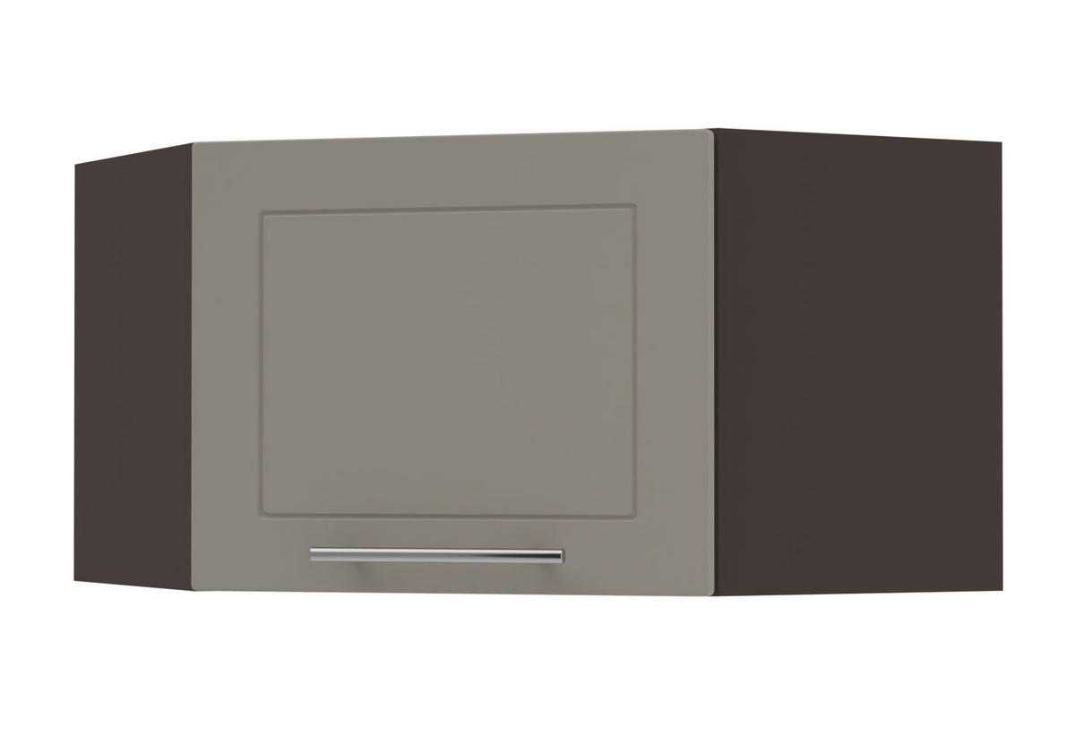 ECKHÄNGESCHRANK Kvantum W10/60/36 Beige Matt / Lava Matt 60 / 60 / 36cm - Dunkelgrau/Beige, Holz/Holzwerkstoff (60/36/60cm) - Feldmann-Wohnen