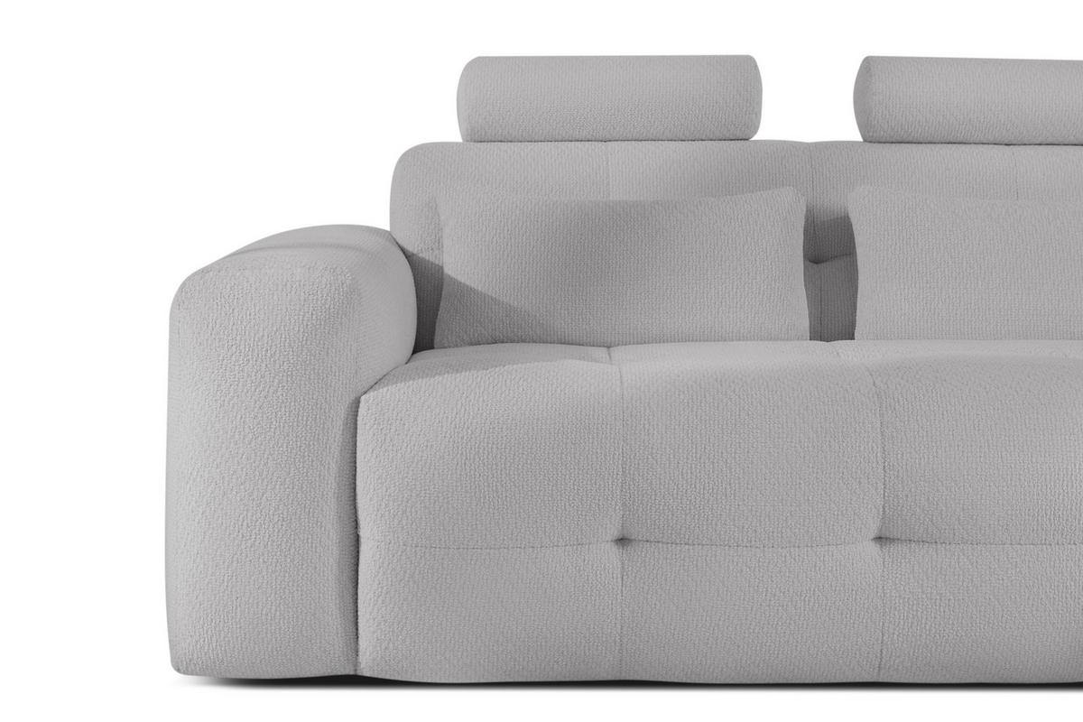 ECKSOFA RECHTS ALIGRA, Hellgrau - Hellgrau, Holz/Holzwerkstoff (290/191cm) - KONSIMO®