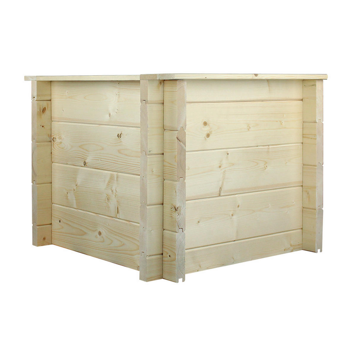 HOCHBEET HOLZ - 58x58xH46 cm - M617 - Beige, Holz (58/46/58cm) - Timbela