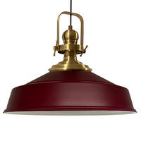 PENDELLEUCHTE Asletl 40/30 cm - Dunkelrot, Metall (40/30cm) - Bamyum