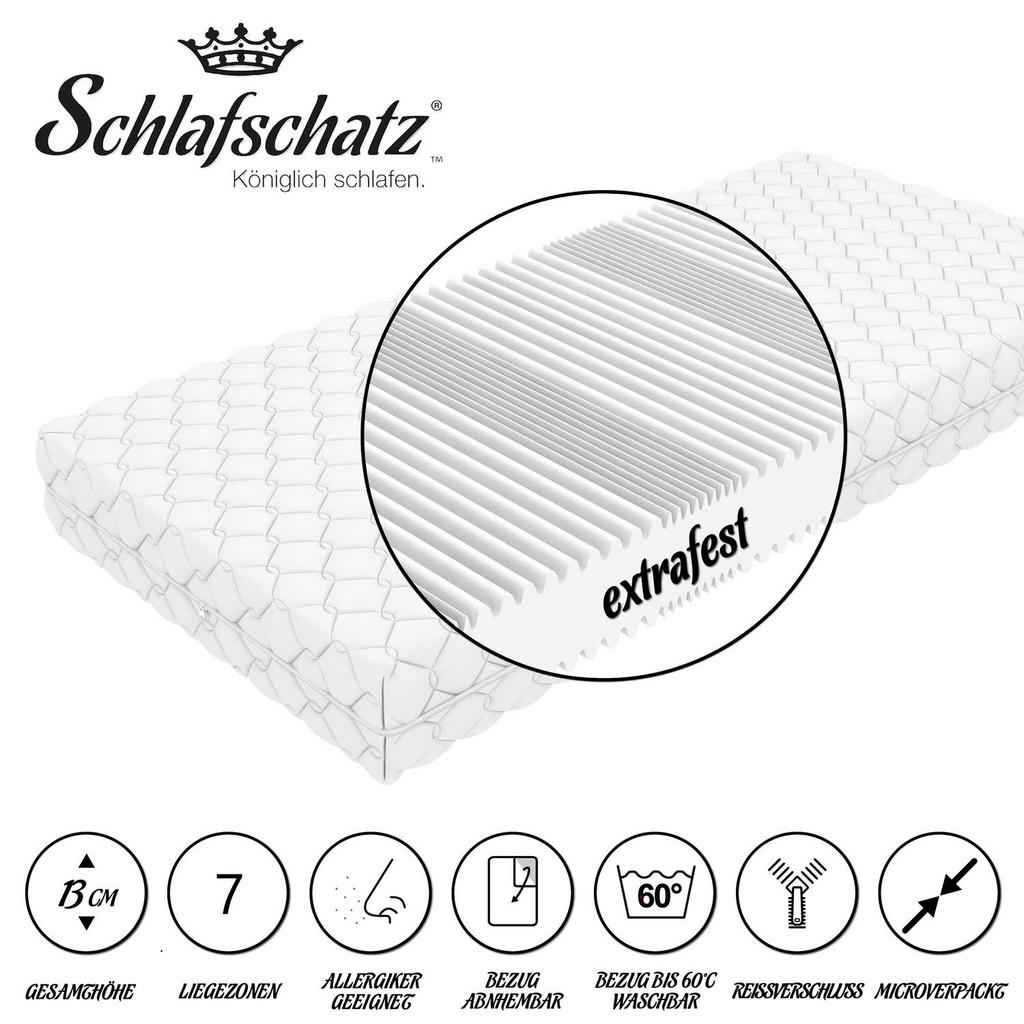 Thumbnail - Schlafschatz Komfortschaummatratze, Weiß, Textil, H4, Füllung: Komfortschaum, 90x200 cm, Oeko-Tex® Standard 100, Bezug a...