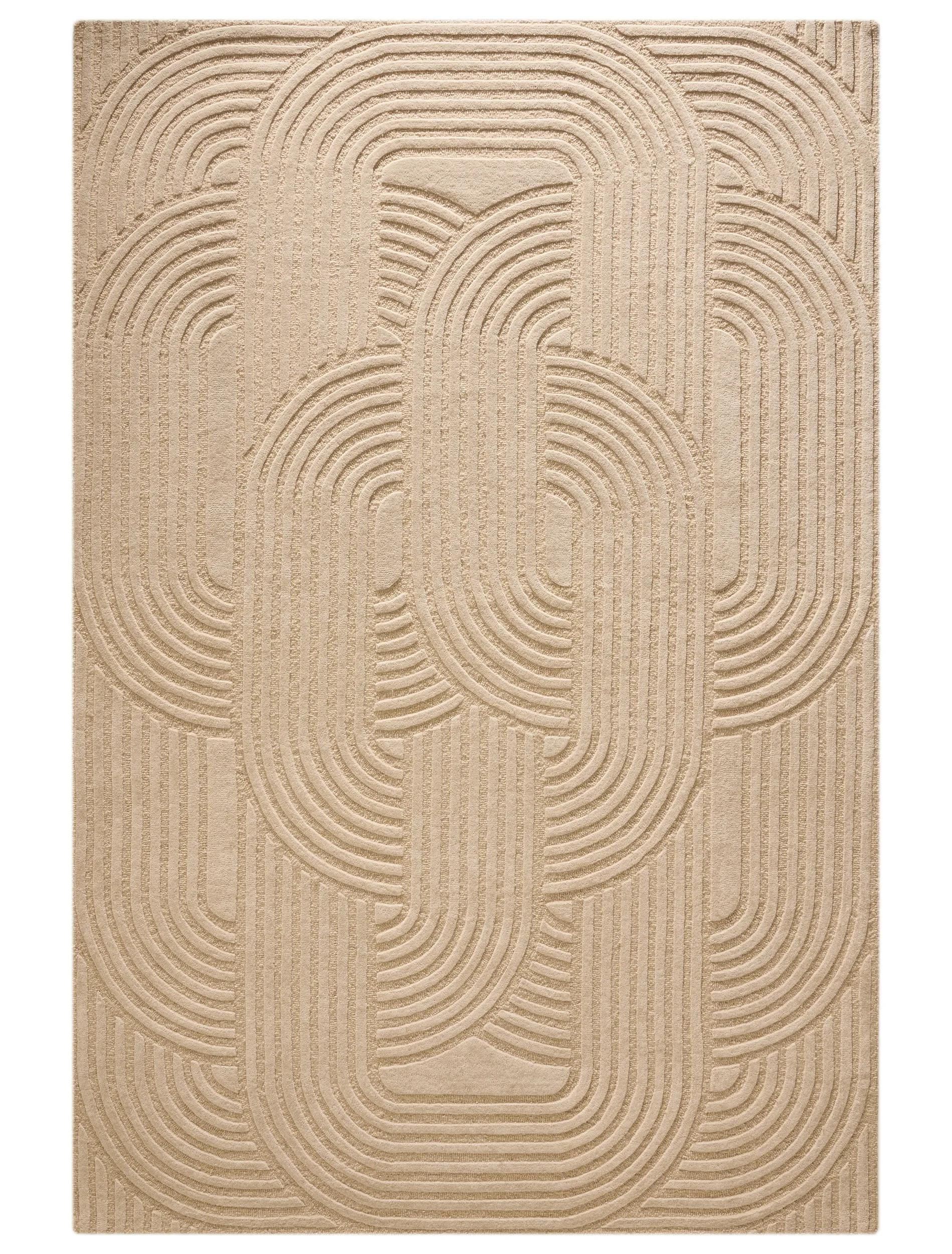 VLNENÝ koberec Nuria Béžová 120x170 cm - béžová, textil/prírodné materiály (120/170cm) - benuta Pure