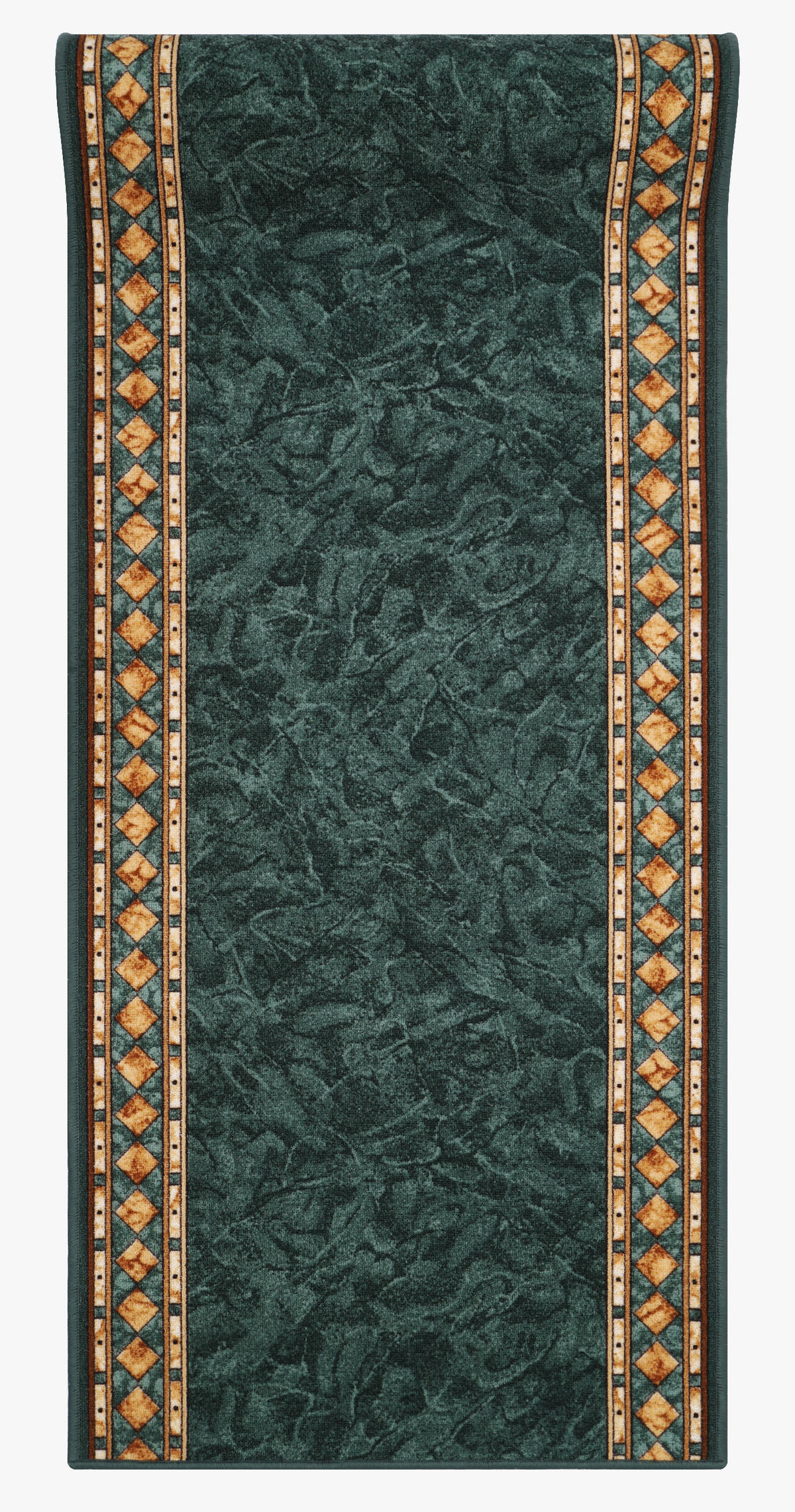 TEPPICHLÄUFER Anti-Rutsch Dunkelgrün rutschfest Gummiunterlage 67/200 cm - Dunkelgrün, Textil (67/200cm) - Tapiso