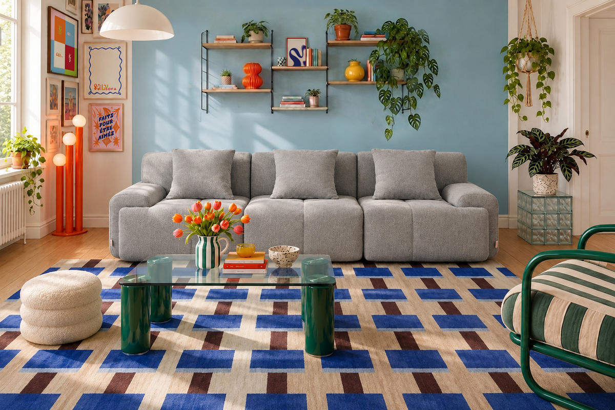 3-MIESTNA pohovka bouclé tkanina minerálna sivá - sivá, textil (260/73/95cm) - MILYsofa