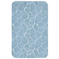 WC PŘEDLOŽKA Organic - vzor - modrá 50x80 cm - světle modrá, textil/plast (50/1cm) - OnlyWow