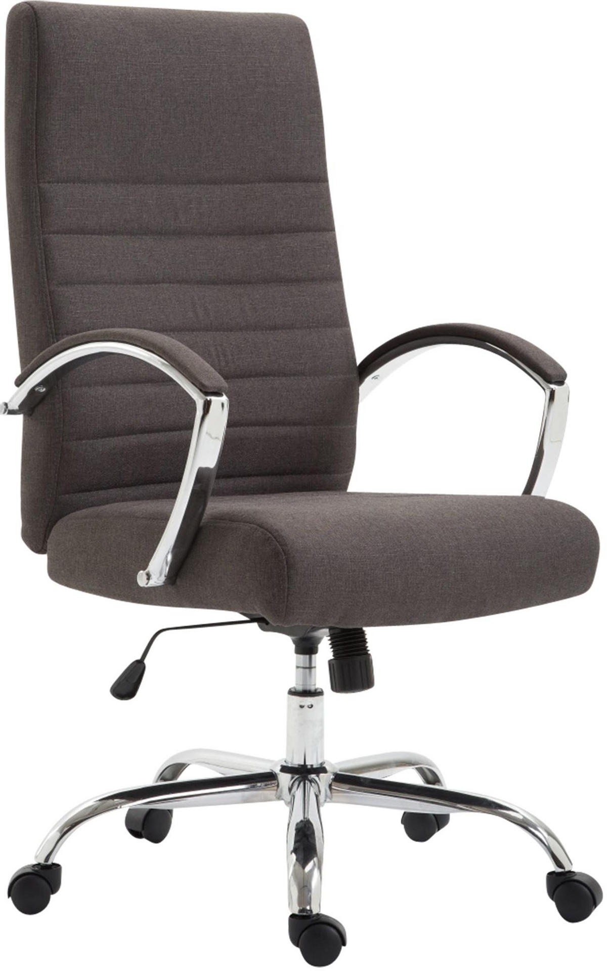 CHEFSESSEL Stoff Dunkelgrau - Dunkelgrau, Textil/Metall (60/110/68cm) - CLP