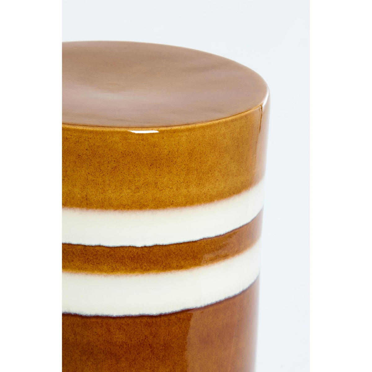 BEISTELLTISCH Mooca Braun 33/33/44 cm - Braun, Keramik (33/33/44cm) - Light & Living