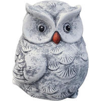 STEINFIGUR Eule Hedwig, massiver Steinguss,frostfest - Grau, Stein (15/20/15cm) - stoneandstyle