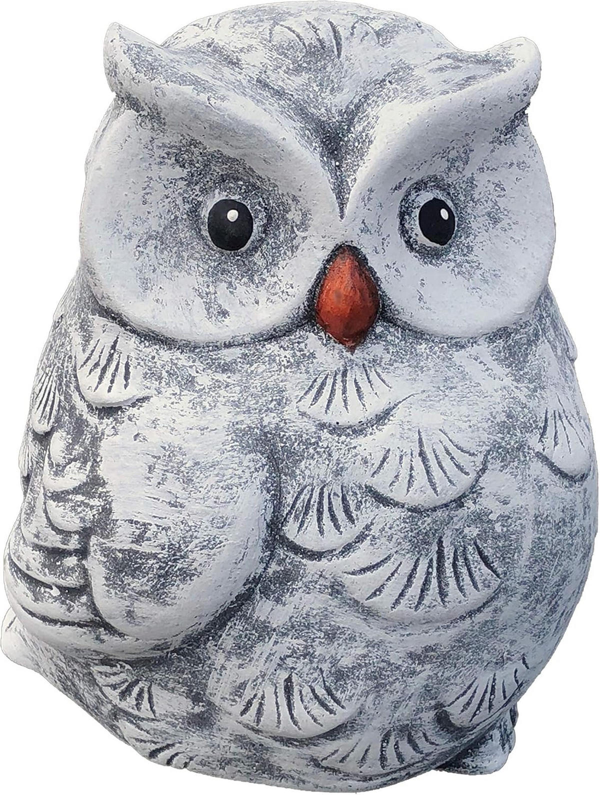 STEINFIGUR Eule Hedwig, massiver Steinguss,frostfest - Grau, Stein (15/20/15cm) - stoneandstyle