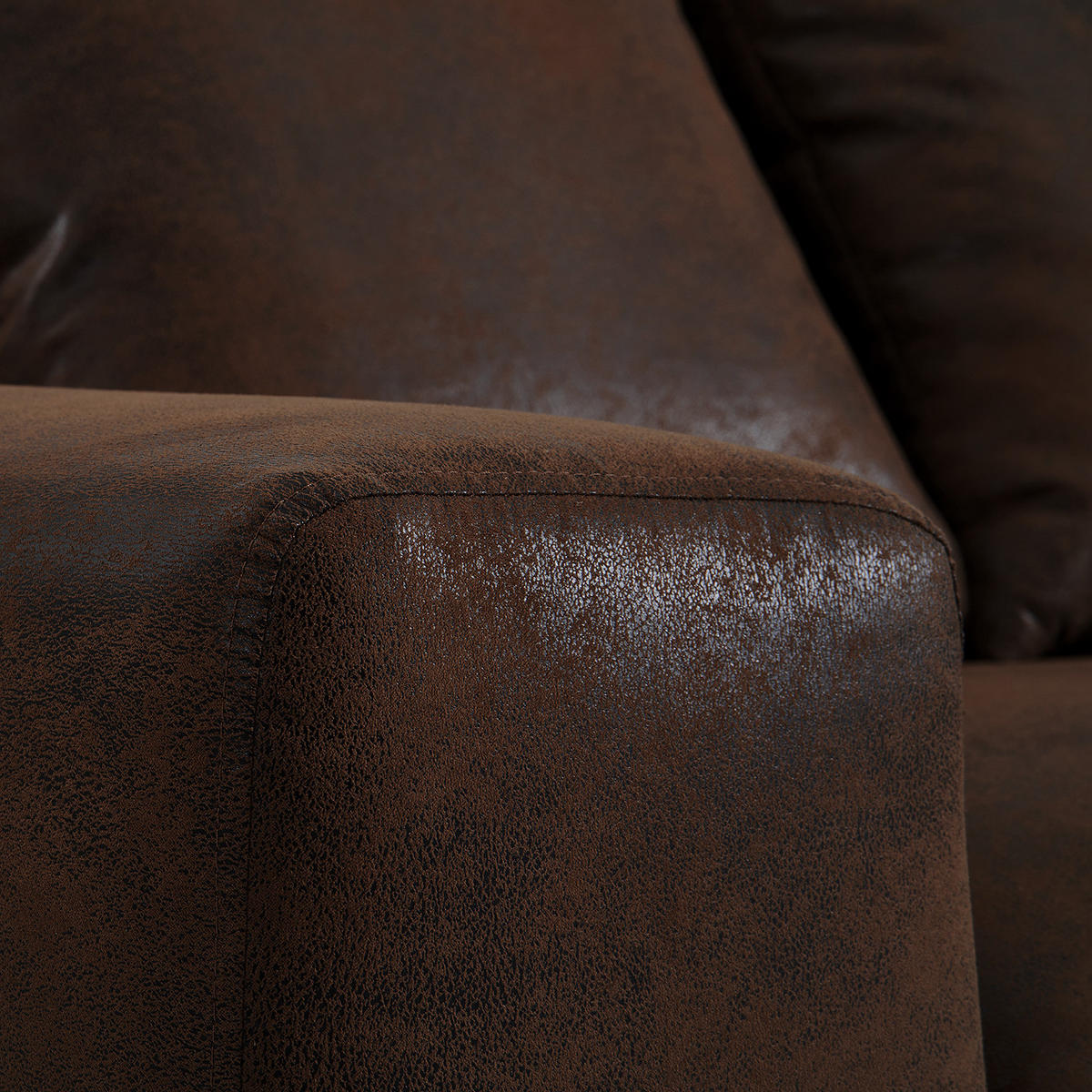 3-SITZER SOFA - Braun, Textil (243/92/103cm) - home24