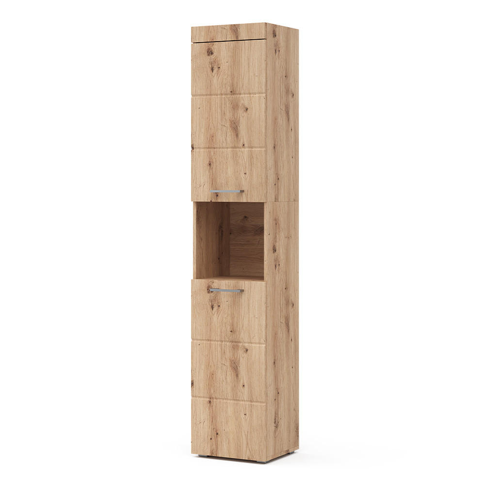 BADSCHRANK Luna Eiche Wotan 37 x 190 cm - Eiche Wotan, Holzwerkstoff (37/190/32.6cm) - Vicco