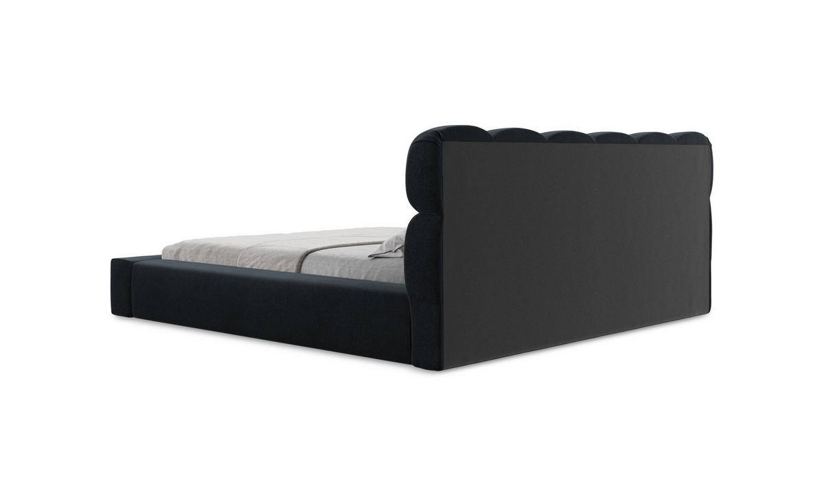 SESSEL Samt Stoff Blau - Blau/Schwarz, Kunststoff/Textil (96/70/95cm) - Makamii