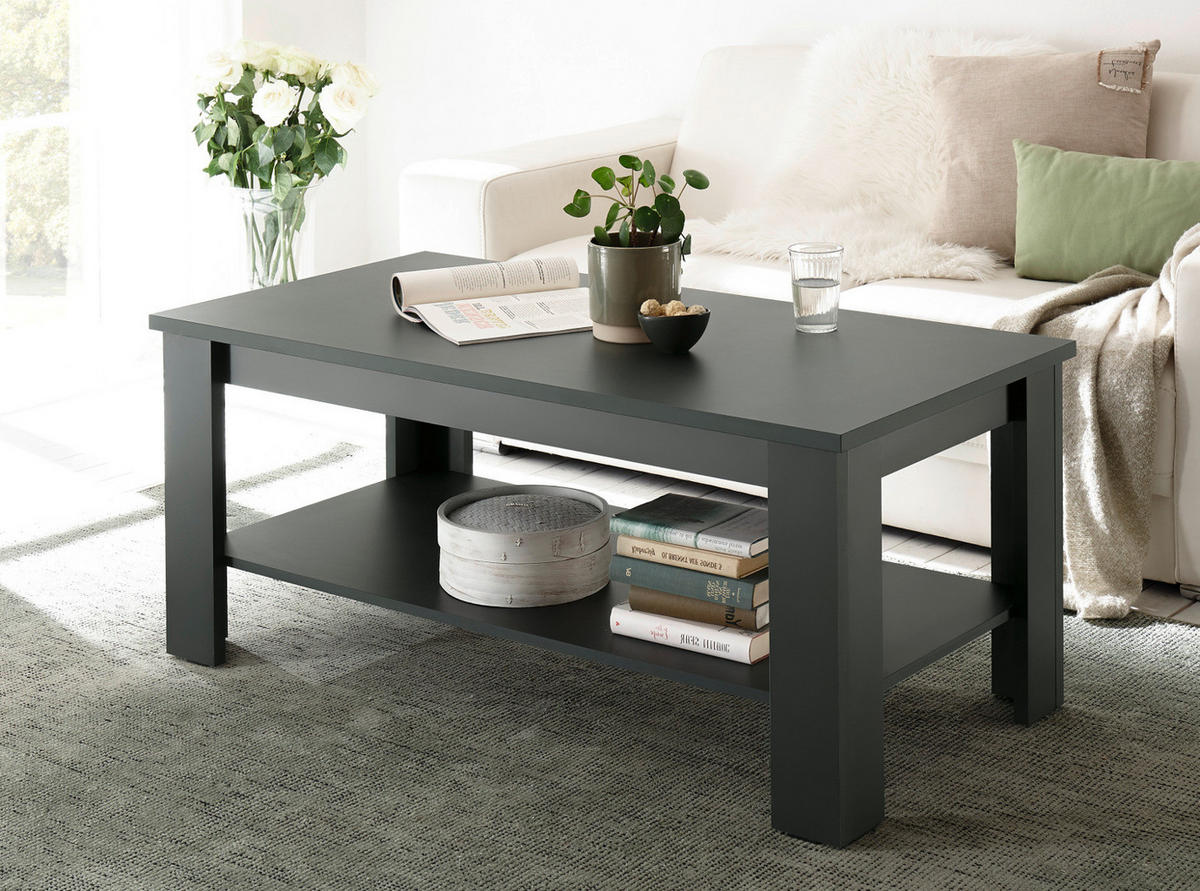 COUCHTISCH grün Landhaus 120 cm, Beistelltisch mit Ablage - Grün, Holzwerkstoff (120/60/52cm) - Furn.Design