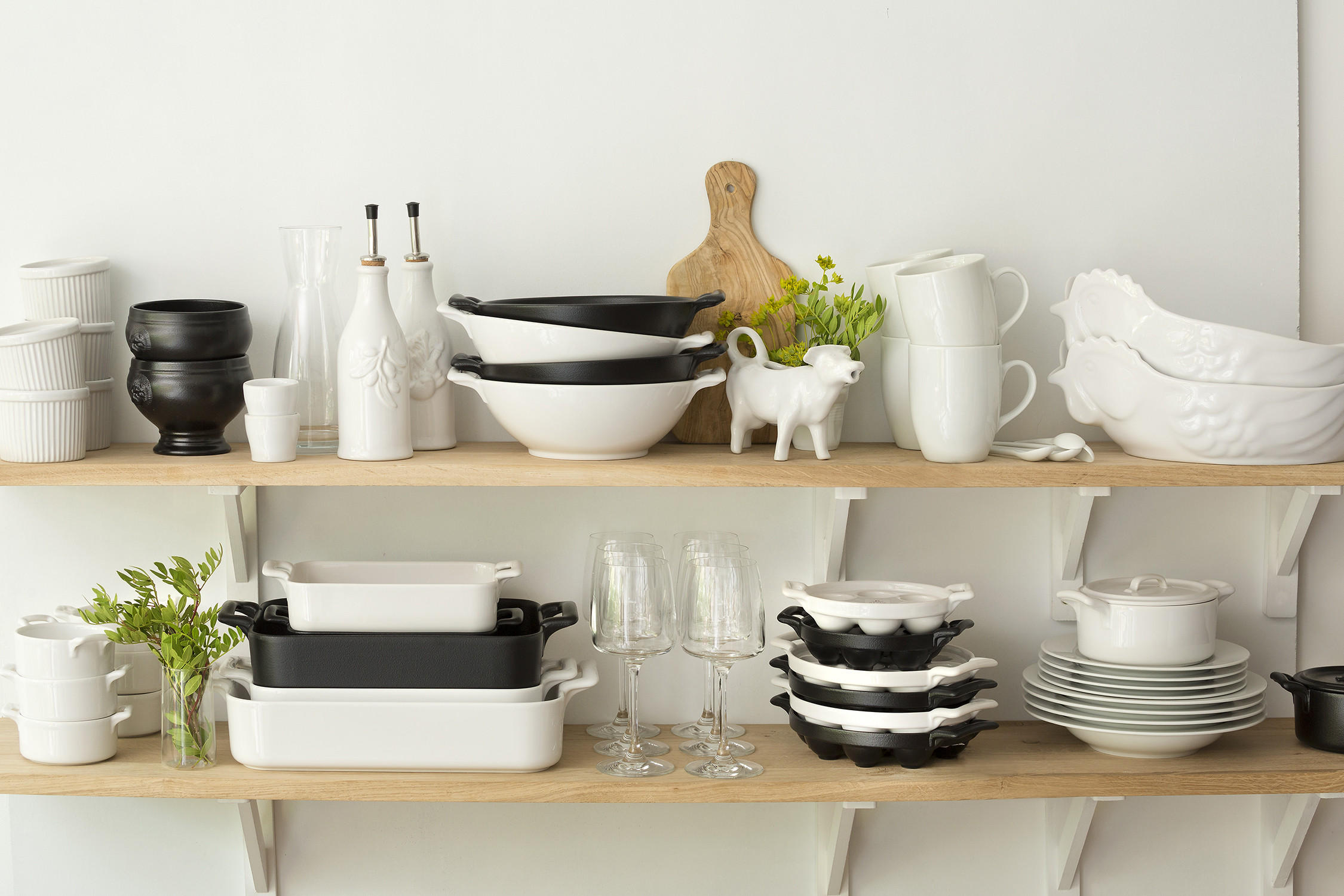 SCHNECKENPFANNE (für 6 Schnecken) Gusseisenoptik - Schwarz, Keramik (12.7cm) - Revol Porcelaine France