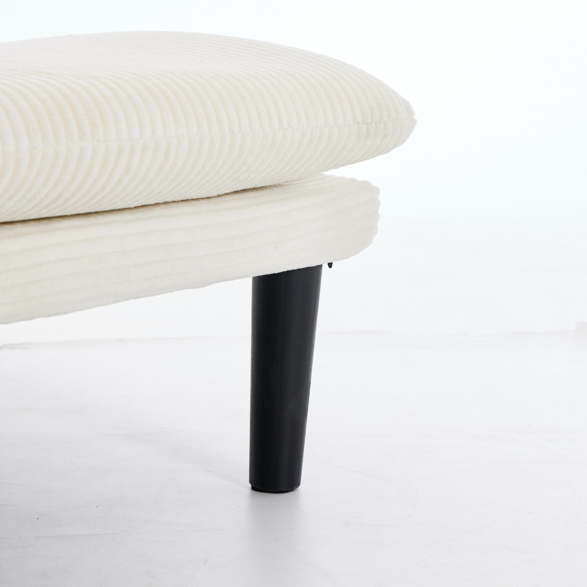 2-SITZER-SOFA aus Samt und Holz in Beige mit 3-Stufen-Rückenlehne - Beige, Textil (84/67/167cm) - Modfu