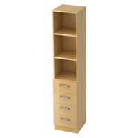 SCHUBLADENSCHRANK - 4 Schübe 42/40,6/200,4 cm in Ahornfarben Chromgriff (Metall) - Ahornfarben, Holzwerkstoff (40.6/200.4/42cm) - bümö