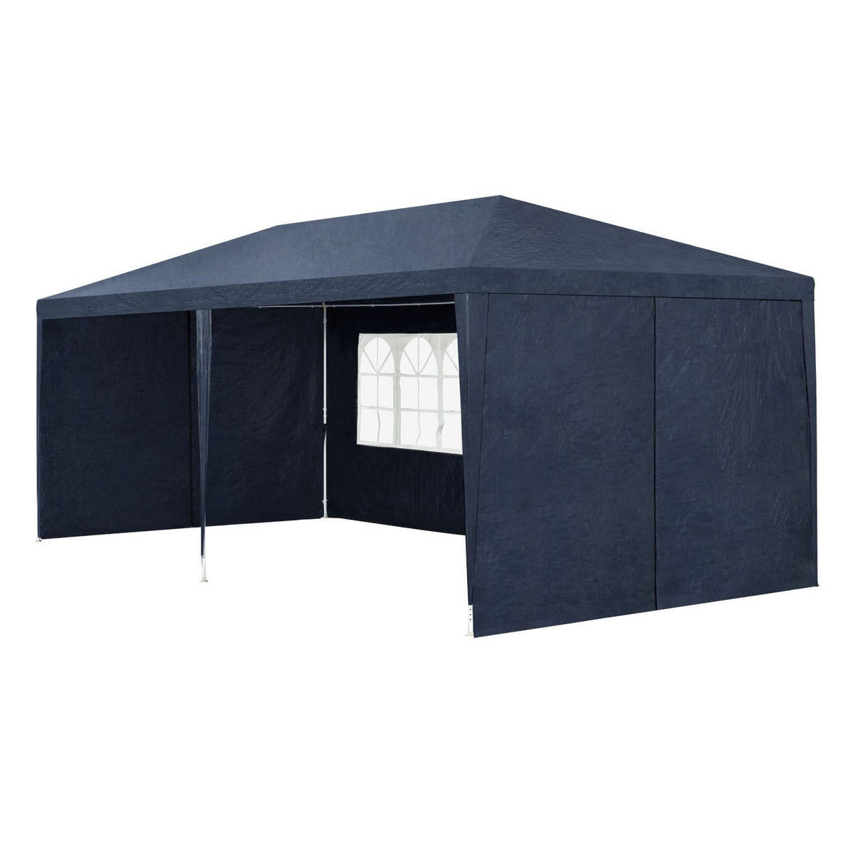 PARTYZELT Gartenzelt blau 3x6 m - Blau, Metall (300/250/600cm) - Juskys