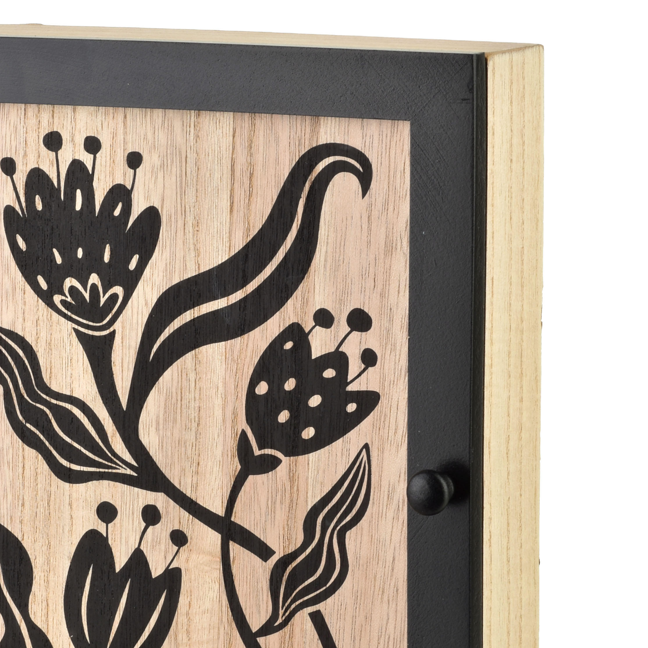 SCHLÜSSELKASTEN Stacy Schwarz 26x20x5,5 cm Holz - Schwarz, Holz (5.5/20/26cm) - Mondex