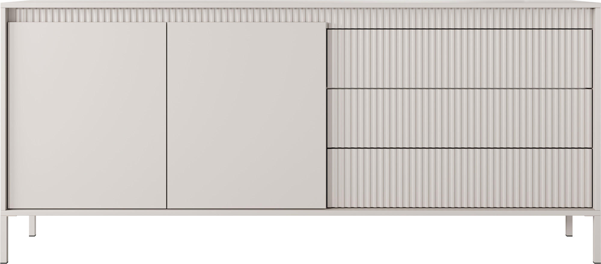 SIDEBOARD Cindy Beige 187/81/40 cm - Beige/Braun, Holzwerkstoff/Metall (187.1/81.4/39.5cm) - WFL GROUP
