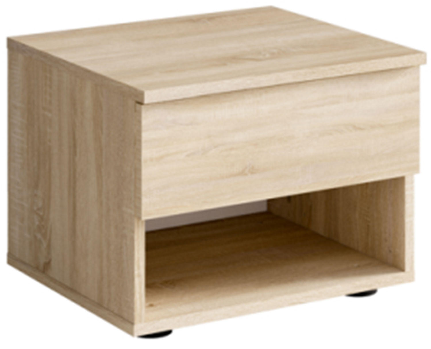 NACHTKONSOLE Fino sonoma eiche 45 / 35 / 35cm (2er-Set) - Braun, Holz/Holzwerkstoff (45/35/35cm) - Feldmann-Wohnen