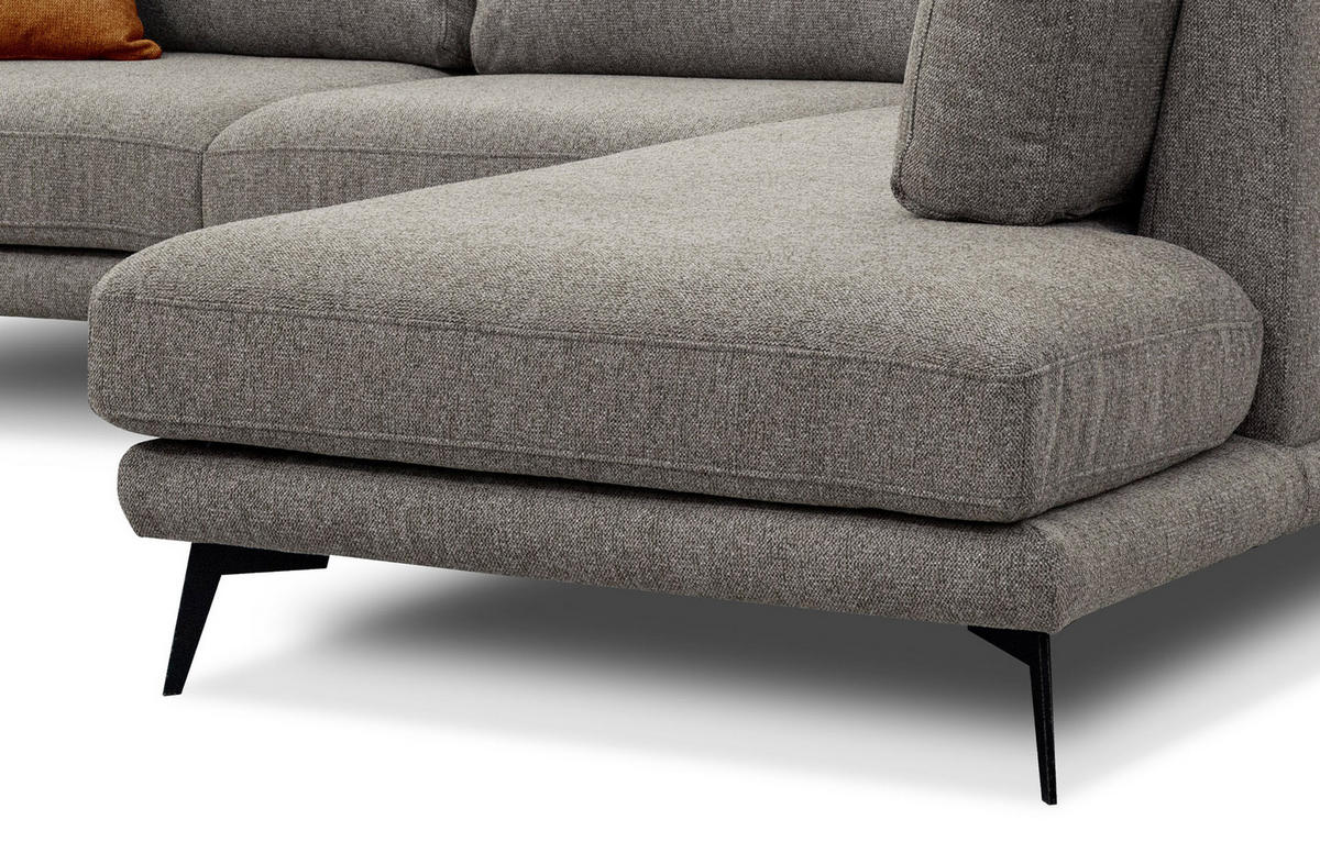 ECKSOFA MEDIOLANE 5-Sitzer, taupe - Taupe, Holzwerkstoff/Textil (282/219cm) - Courtois Laville