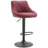 BARHOCKER Lederlook bordeauxrot - Bordeaux/Schwarz, Textil/Metall (46/83/49cm) - CLP