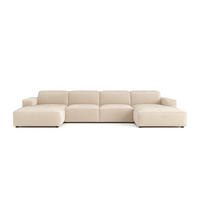 ECKSOFA Cursal U-Form, Stoff Salvador, Beige - Beige, Holz (364/166cm) - Kaiser Möbel