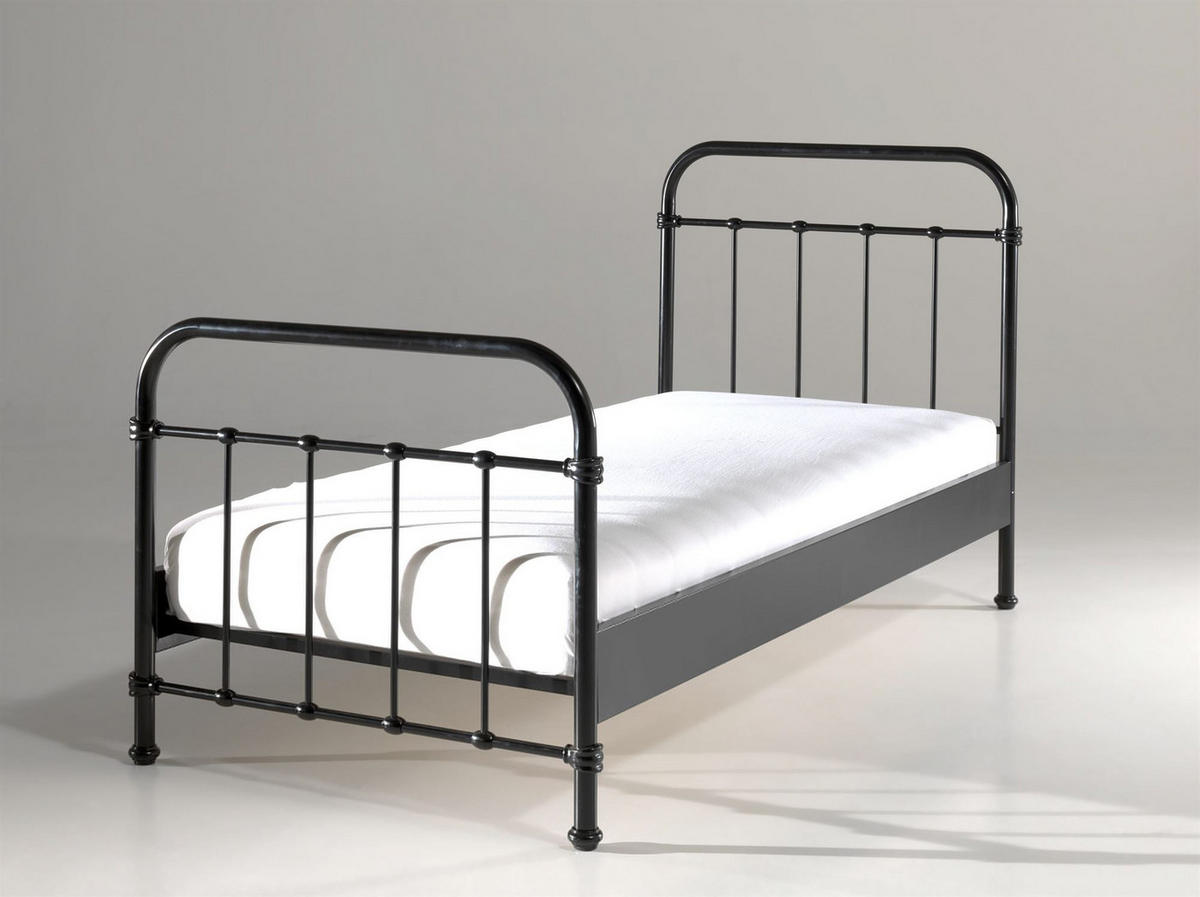 METALLBETT Karlyn 210x111x98 aus Metall in Schwarz - Schwarz, Metall (90/200cm) - 58aufmkessel