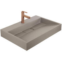 WASCHBECKEN Konglomerat Rea Goya Taupe 70cm - Beige, Keramik (46/14/70cm) - REA