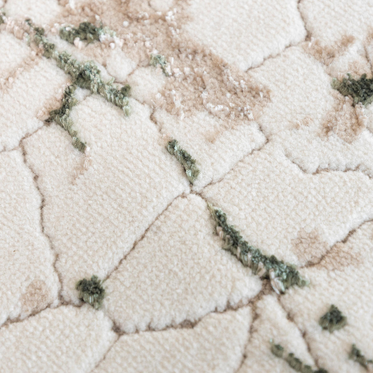 MAZOVIA TEPPICH NW01A - Beige, Ecru, Grün - 80 x 150 cm - Ecru/Beige, Textil (80/150cm) - Mazovia