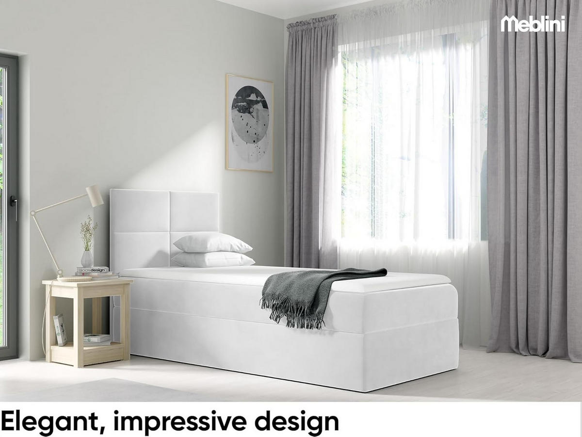 KINDERBETT MINO 3 - Hellgrau, Holzwerkstoff (94/208cm) - Meblini