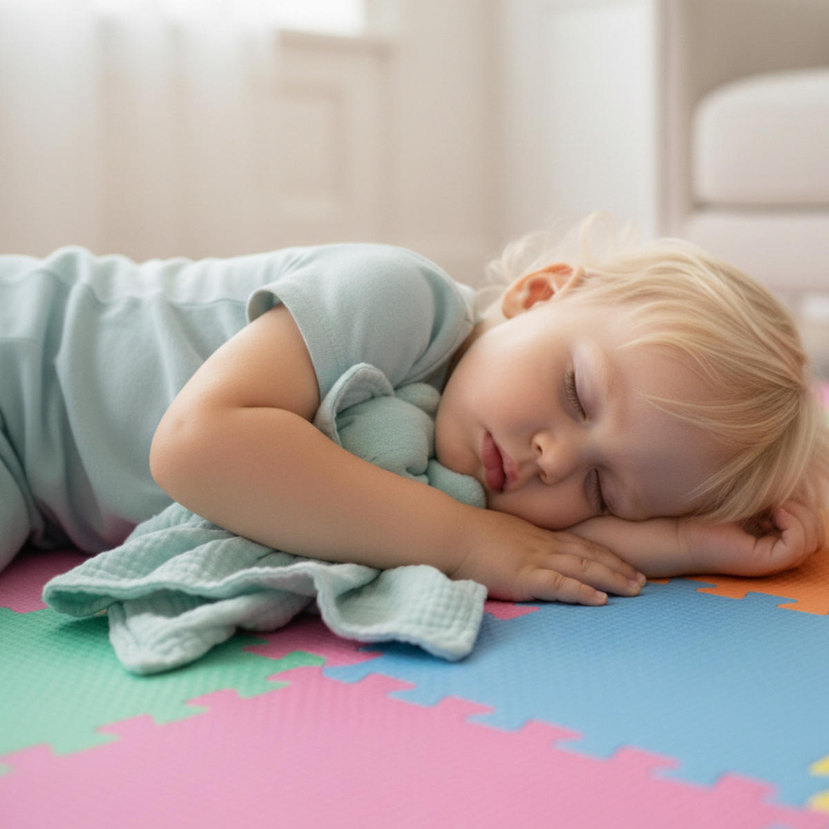 SPIELMATTE ab Null - 90 cm Baby Puzzlematte Bunt - Multicolor, Kunststoff (30/30cm) - Littletom