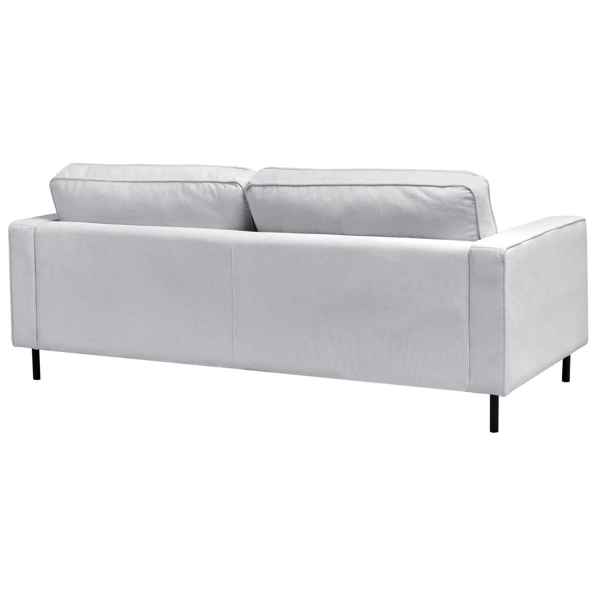SADA POHOVEK 4-místná Látka Světle šedá Savalen - šedá/černá, textil (204/87/91cm) - Beliani