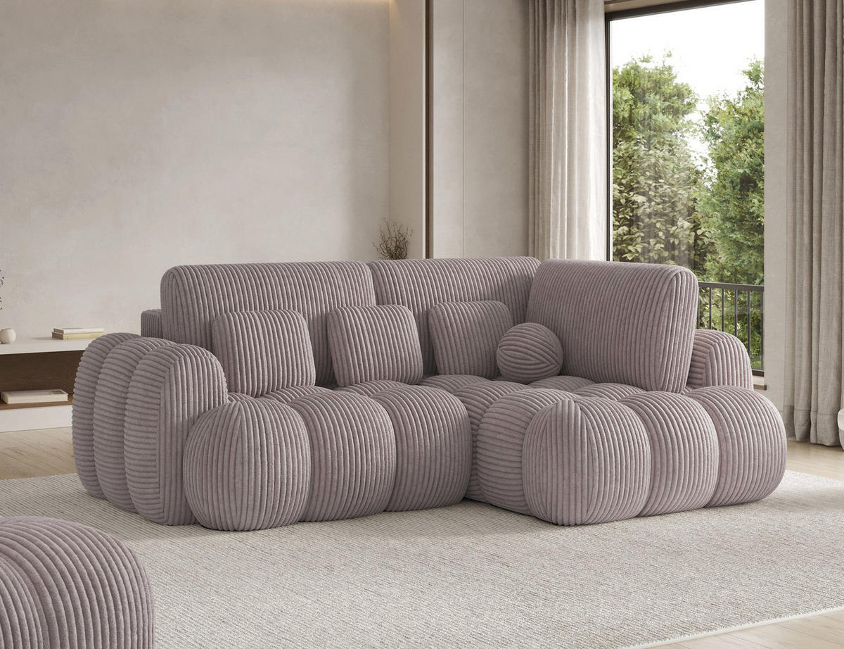ECKSOFA COZION L-Form mit Schlaffunktion & Bettkasten – Modernes 3-Sitzer Sofa, HR-Kaltschaum, Wellenfederung, 267 × 165 cm - Hellgrau/Schwarz, Kunststoff (267/165cm) - Wohnideebilder