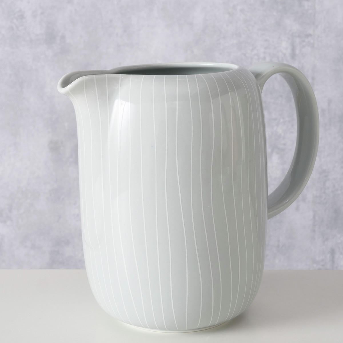 KERAMIKKANNE Bergen 1200 ml - Grau, Keramik (1.2L) - Boltze Home