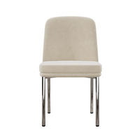 ESSZIMMERSTUHL 4er-Set gepolstert Samt Beige mit Metallbeinen - Beige, Metall (53/82/42.7cm) - Meubliv