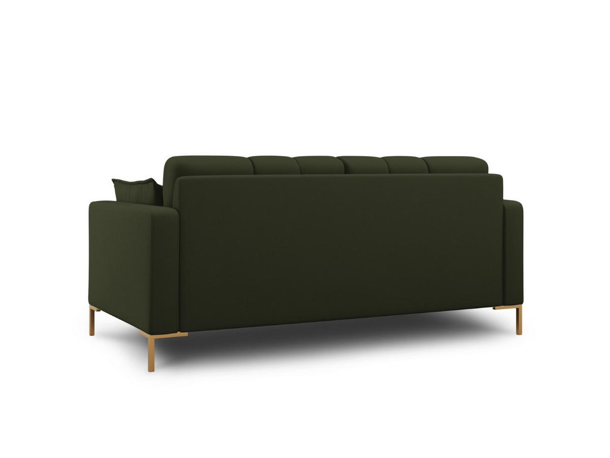 SOFA Mamaia aus strukturiertem Stoff grün 2 Sitzplätze - Grün, Textil (92/75/152cm) - Micadoni