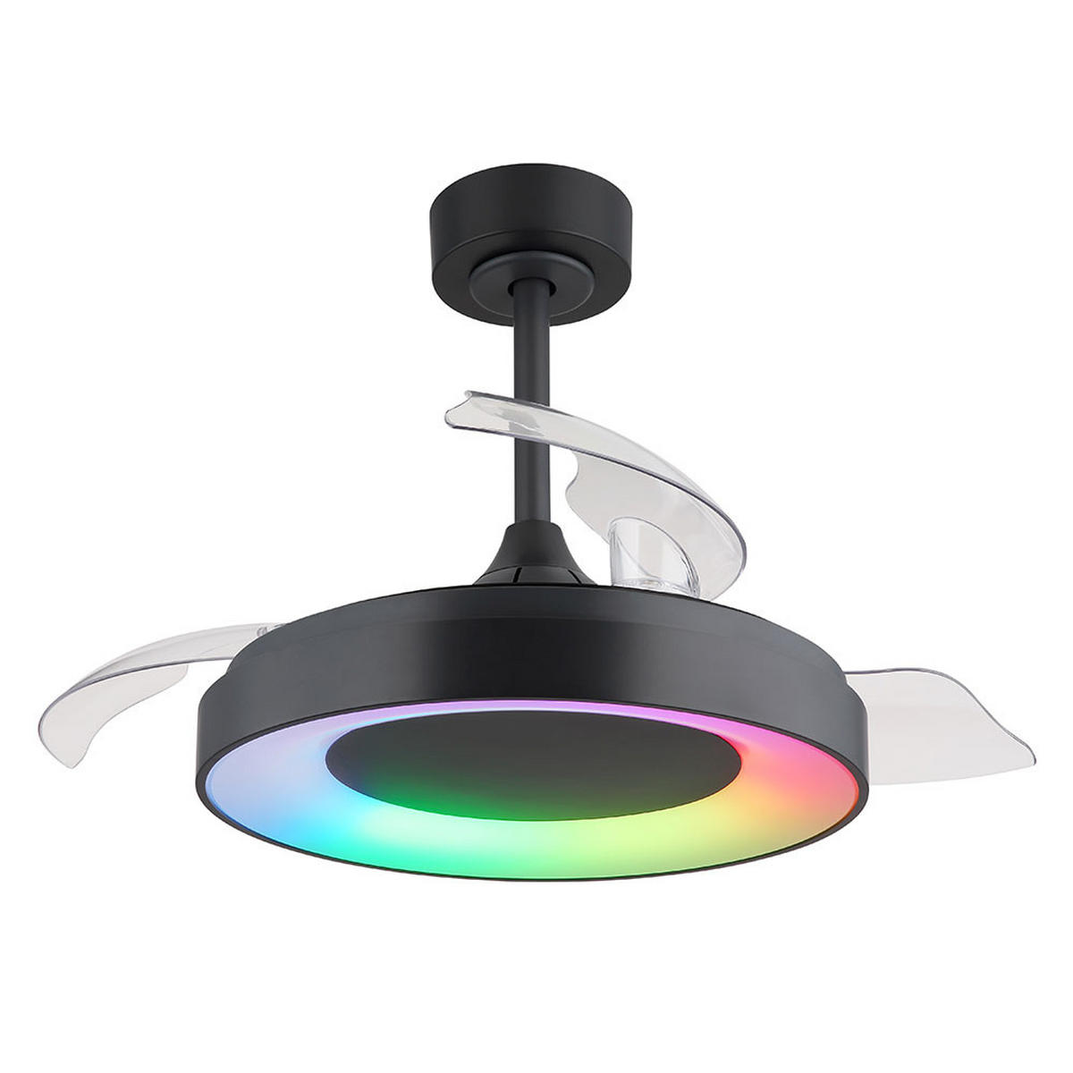 LED DECKENLEUCHTE ELINA Schwarz Kunststoff - Schwarz, Metall (91/91/44.8cm) - Globo Lighting