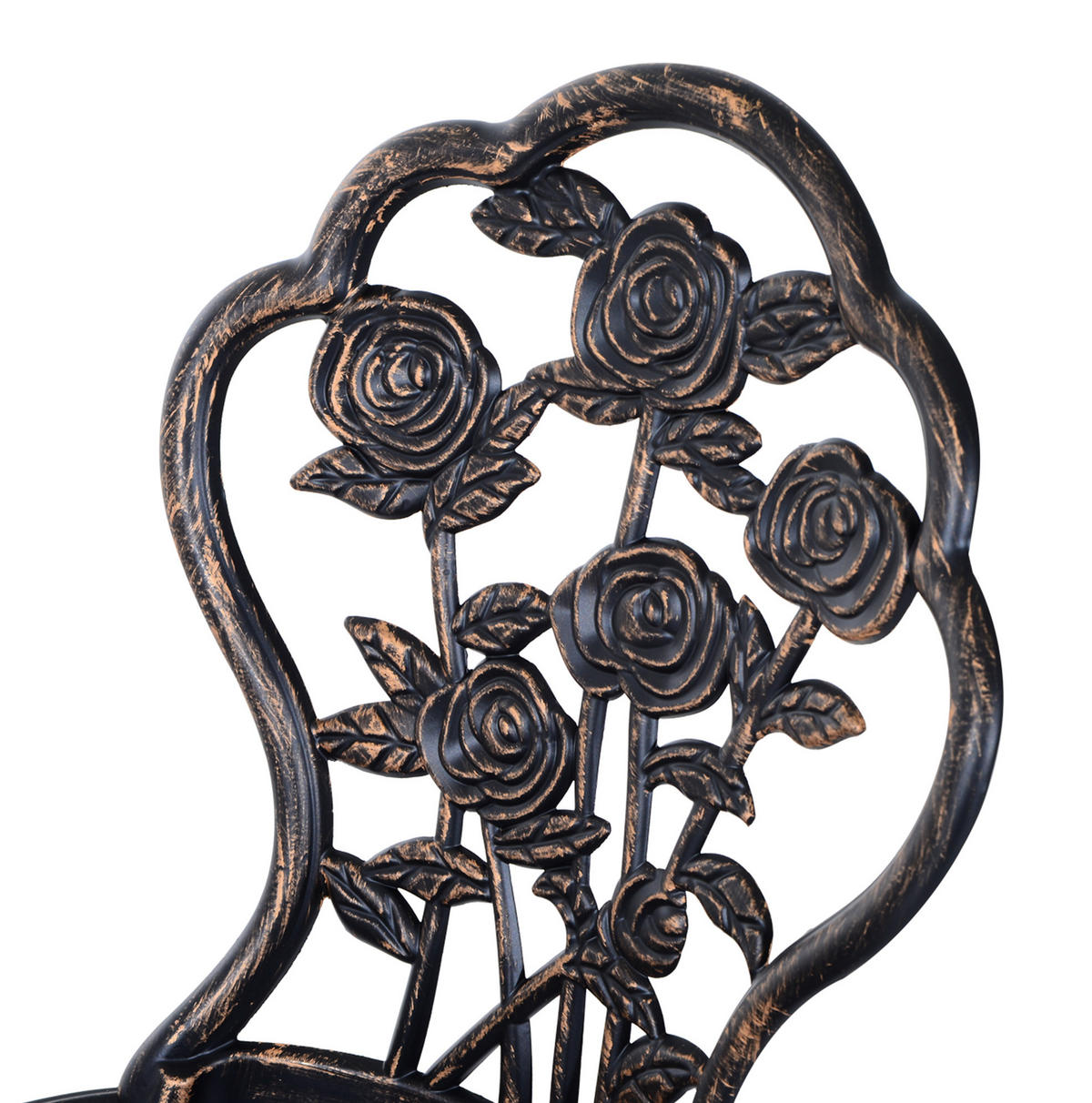 GARTENSETS aus Metall 60x60x67cm Bronze mit Schirmöffnung - Bronzefarben, Metall - Modfu