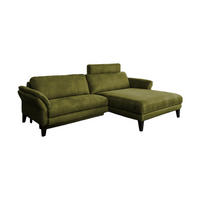 ECKSOFA MIT MOTORISCHER RELAXFUNKTION MALTA Grün Webstoff - Schwarz/Grün, Buchenholz/Textil (302/175cm) - KAWOLA